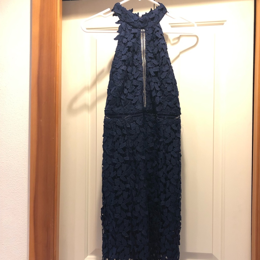 Bardot Gemma Lace Halter Sheath Dress